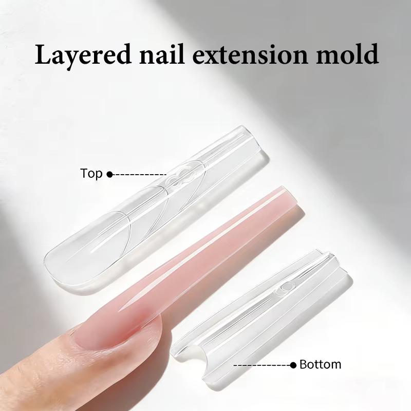 Formes à ongles doubles Sandwich 60 pièces 15 tailles pour extensions rapides