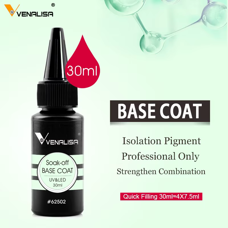 Venalisa 30 ml/225g couche de Base épaisse renforcer le Gel paquet de recharge de Super qualité tremper UVLED pas d'essuyage longue tenue dessus trempé mat