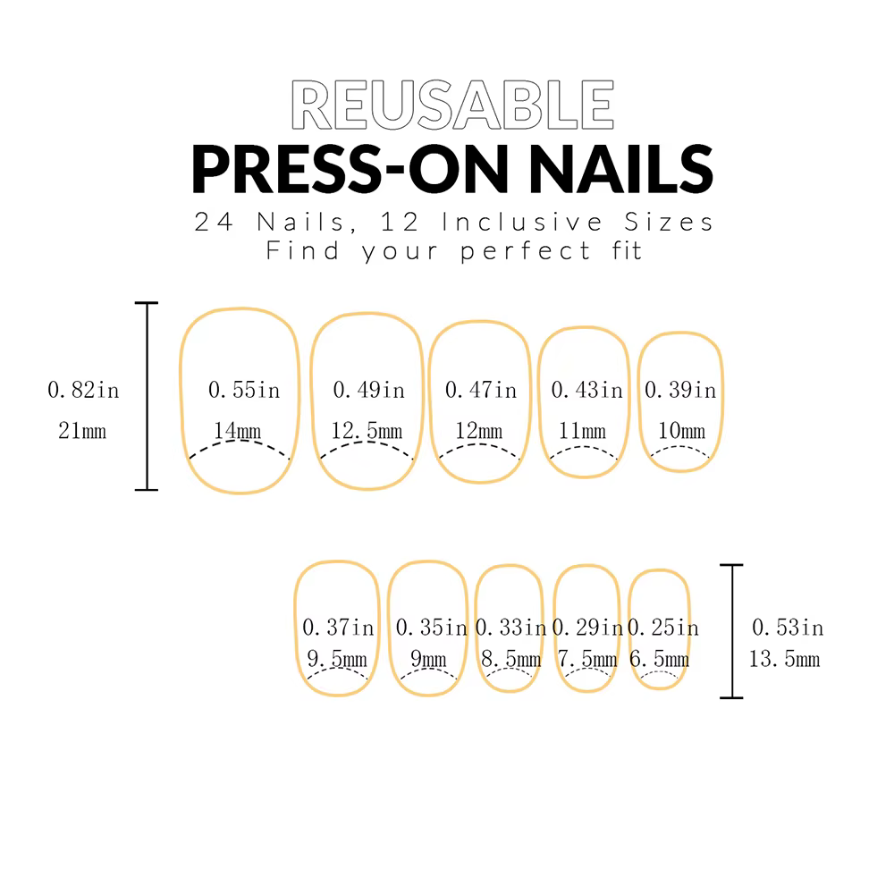 24 faux ongles courts en amande