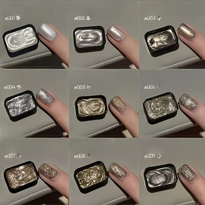 Maillard Ensemble de poudre de gel/gel pour vernis à ongles solide de 9 tailles – Gel