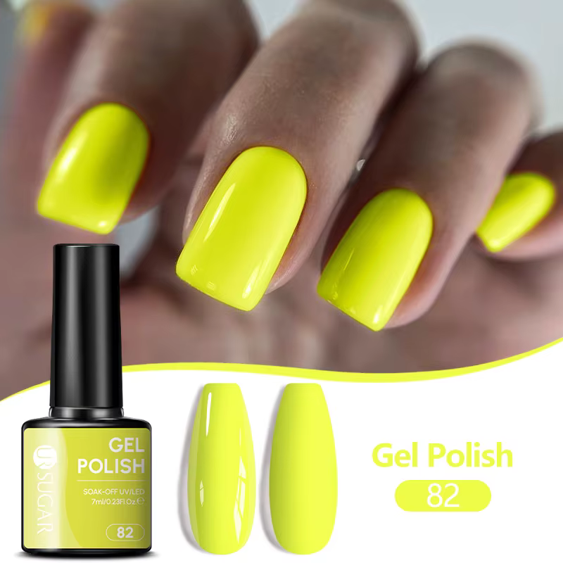 UR USGAR 7ML Vernis à Ongles Gel Couleurs Néon Printemps-Été Semi-Permanent Soak Off UV LED pour Manucure et Nail Art DIY