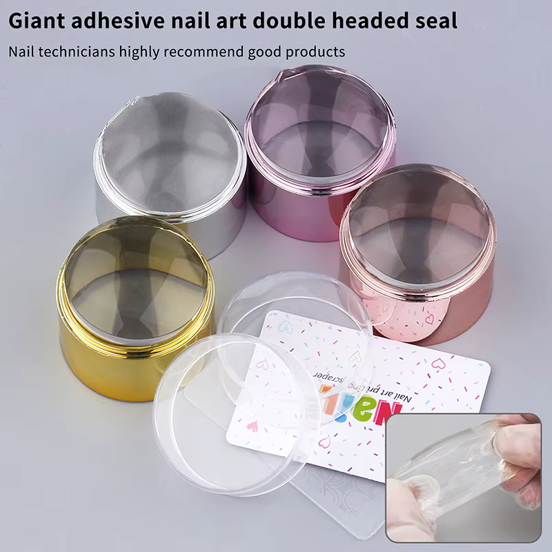 Nouveau tampon de stamping pour nail art français avec racloir à ongles