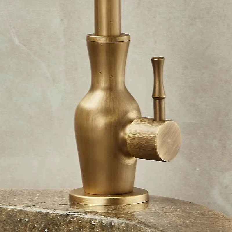 Robinet antigel extérieur en laiton Antique, lavabo de balcon, robinet de refroidissement unique, vanité 360 ° Bec rotatif pivotant uniquement robinet froid