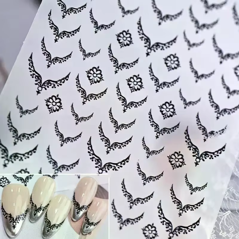 Autocollants 3D en métal pour ongles
