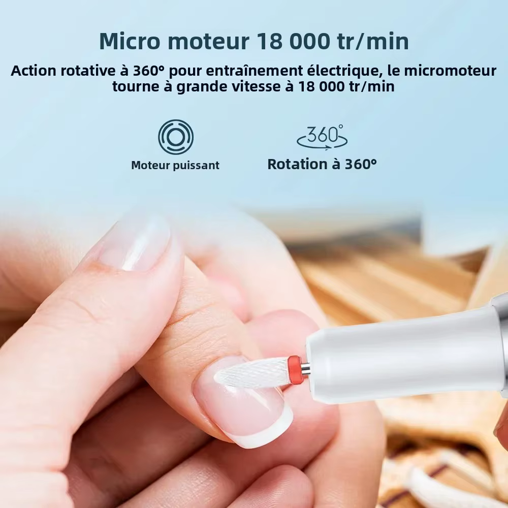 Perceuse à ongles électrique – Outil professionnel de manucure/pommisme pour le limage