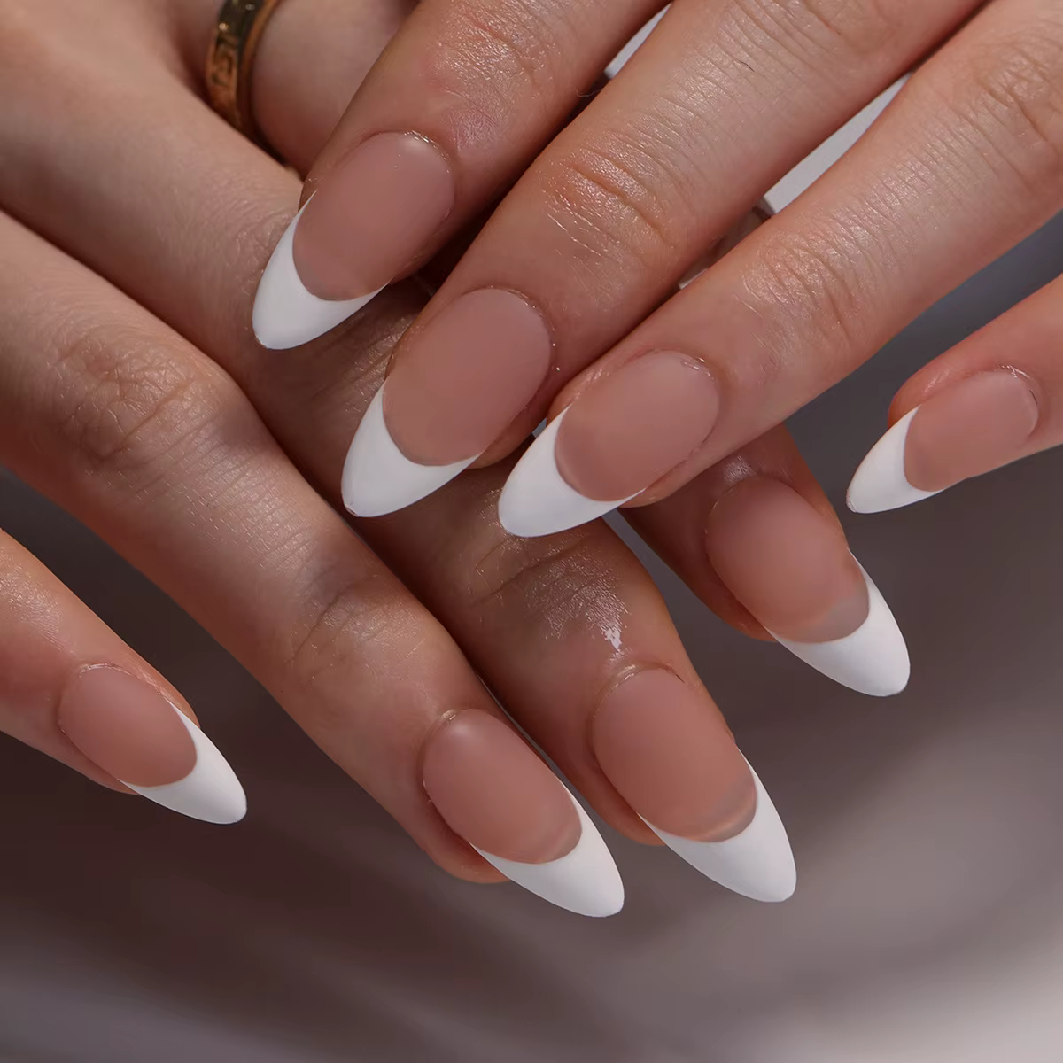 24 pièces longs Stiletto faux ongles épicés filles charme manucure rose presse