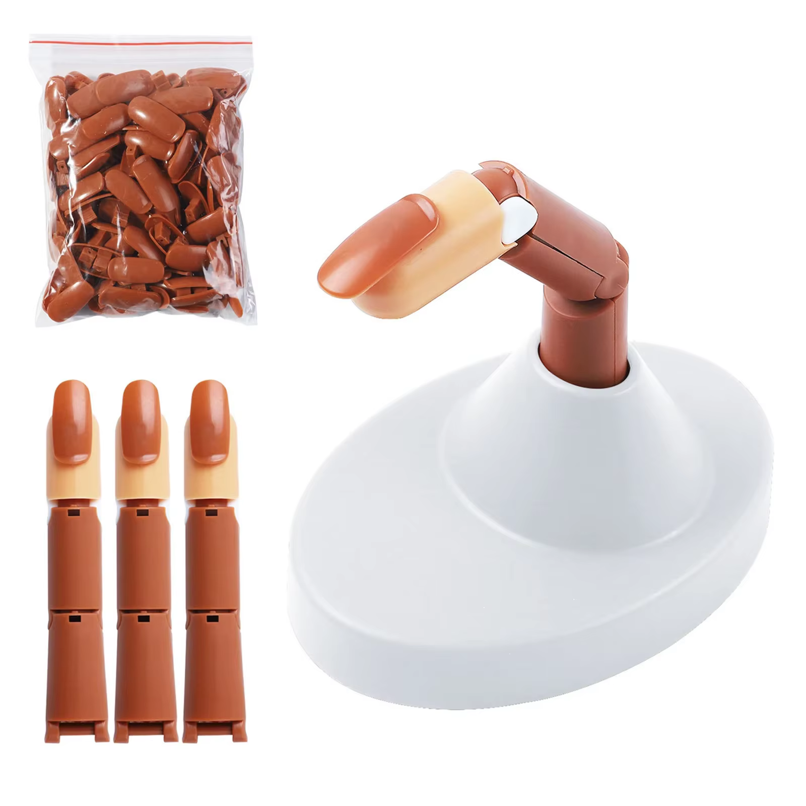 Doigts de pratique des ongles pour ongles en acrylique