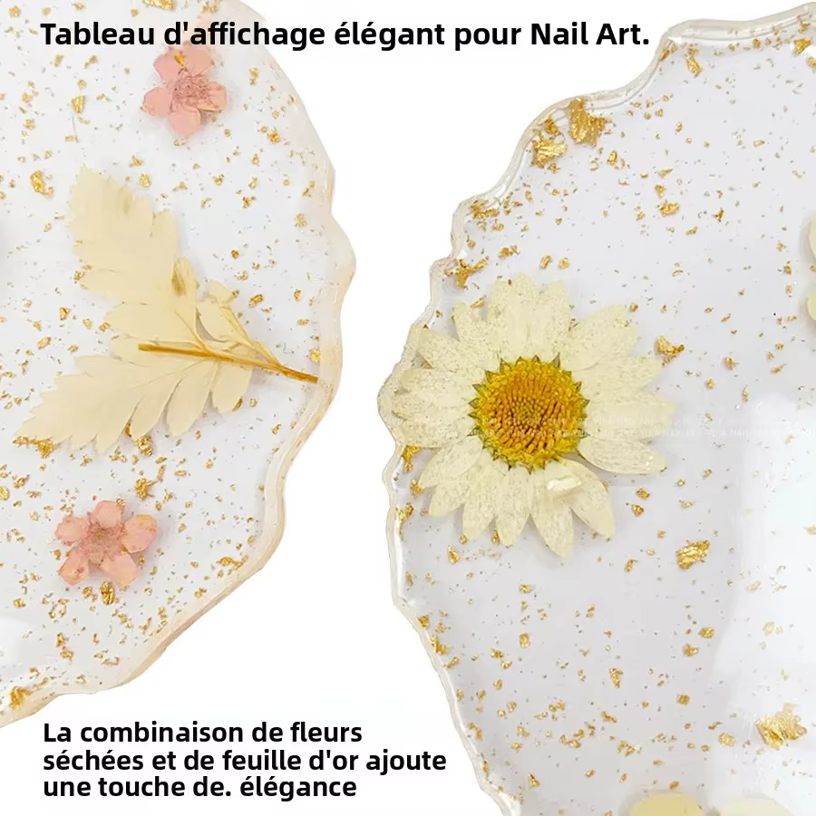 Palette d'art d'ongle de feuille d'or pour les artistes de manucure avec l'outil de photographie de panneau d'affichage de mélange de vernis Gel de conception de fleur