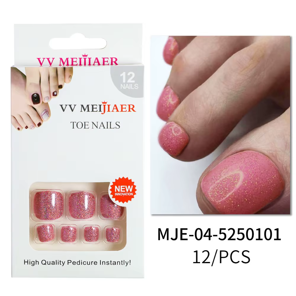 Faux Ongles de Pieds Carrés, Courts, Couverture Complète, N64.Femmes