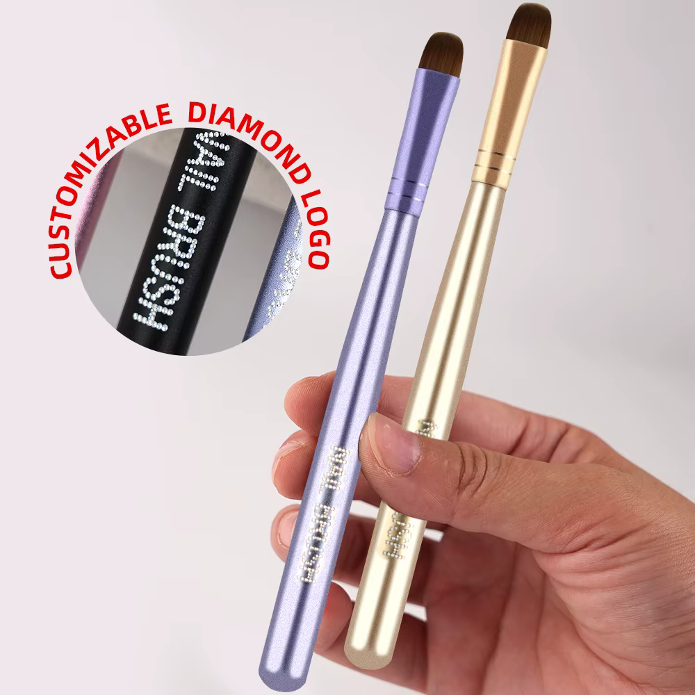 Pinceau professionnel de luxe 5 couleurs pour nail art français avec manche métallique