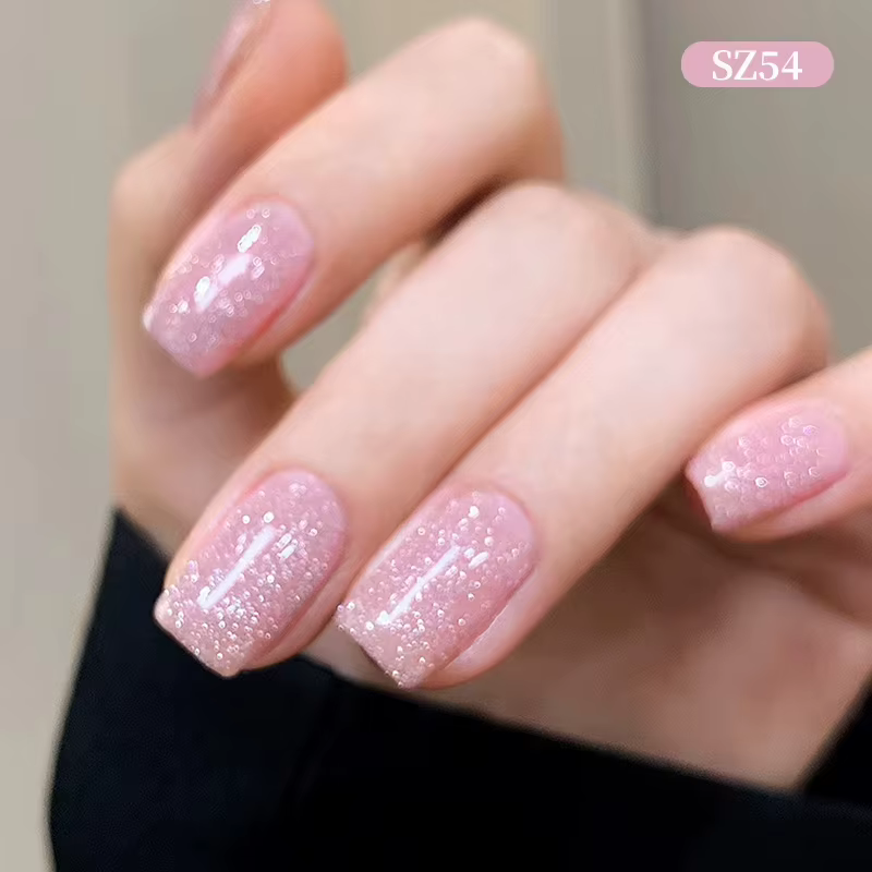 MIANEL 10ml Vernis à ongles gel rose nude scintillant UV LED Soak Off longue tenue pour nail art