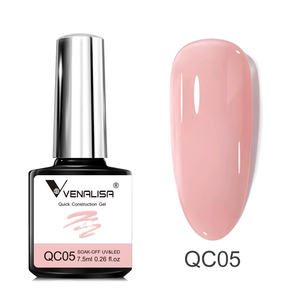 VENALISA 7.5ml Gel de Construction rapide Semi Transparent gelée couleur vernis à ongles renforcement tremper UV LED Gel rose nu