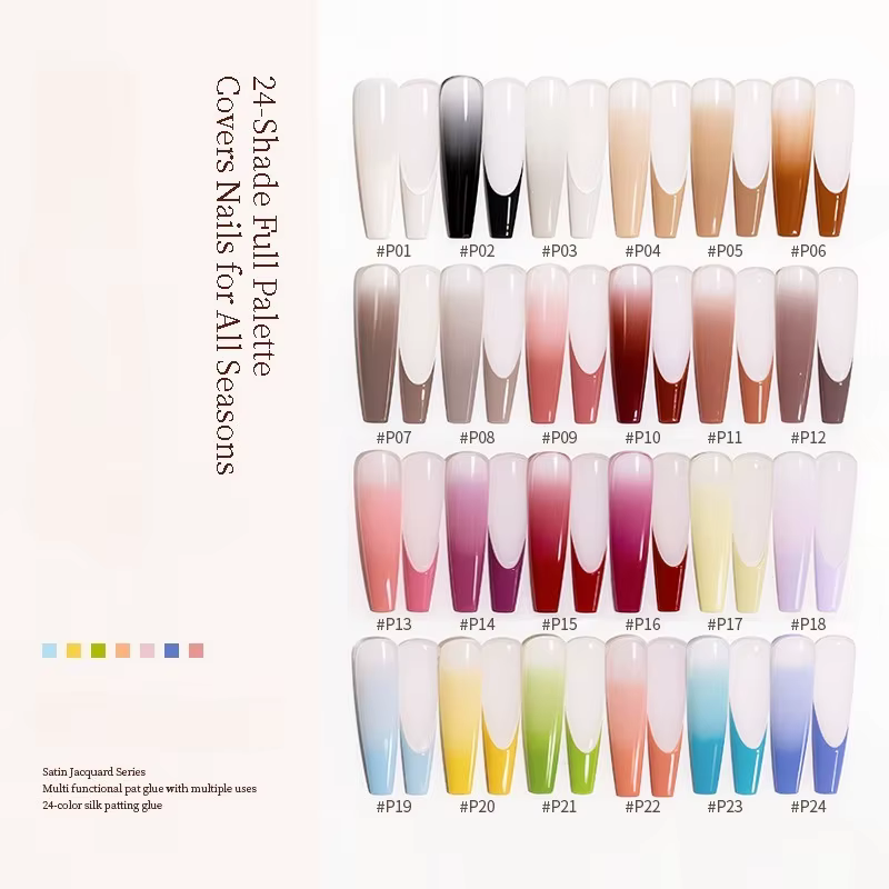 TPO HEMA FREE 24 Grid Brown Pink Patting Gel Nail Polish UV LED Soak Off Gel Varnish Blooming Gradient Painting Gel Lacquer