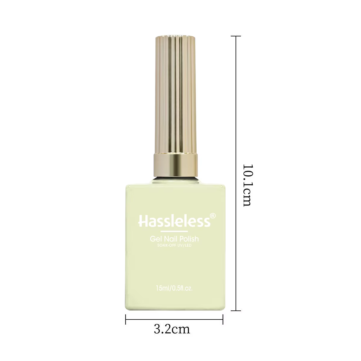 Hassleless 1 flacon (15 ml) de gel à ongles couleur jaune pâle — Vernis gel simple et facile à appliquer