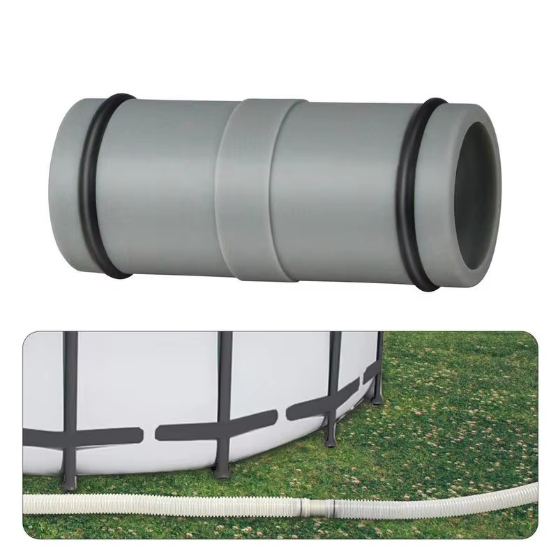 Connecteur de pompe de piscine, Gadget de connexion de tuyau bidirectionnel pour tuyau de 1-1/4 pouces ou 32mm avec joint torique en caoutchouc, fournitures de piscine hors sol pour