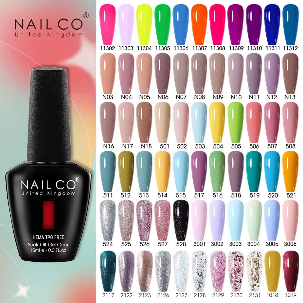NAILCO 15ml couleur rouge chair Vernis Gel