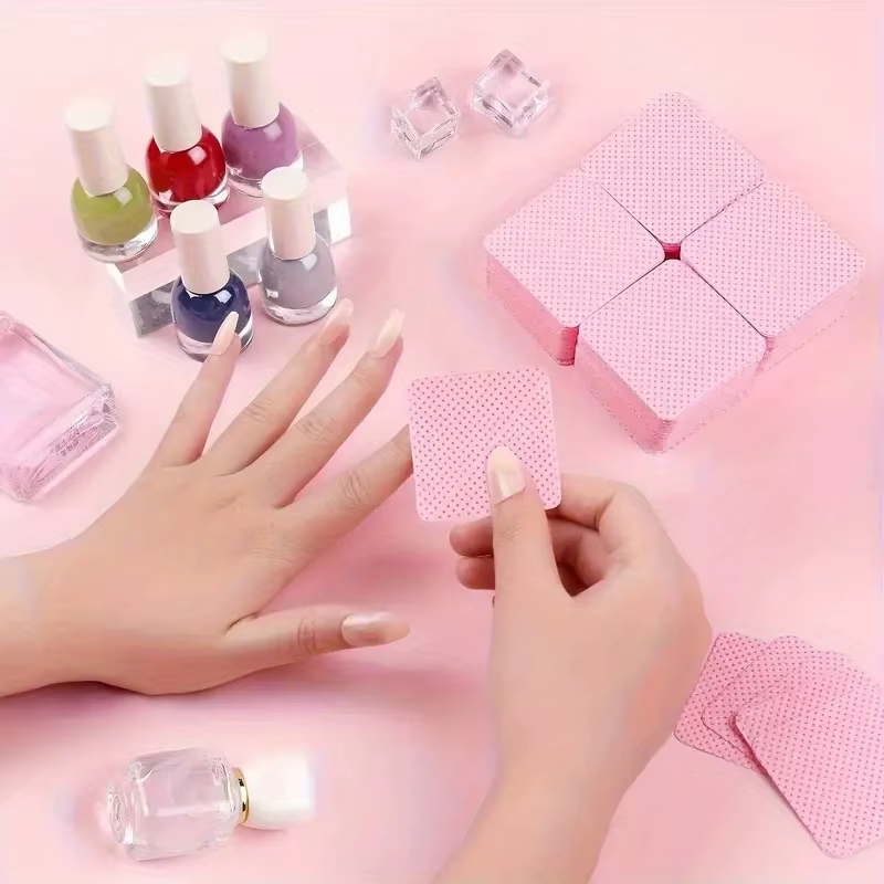 20-600 pièces lingettes à ongles non pelucheuses Gel tissus de nettoyage tampons dissolvant de vernis