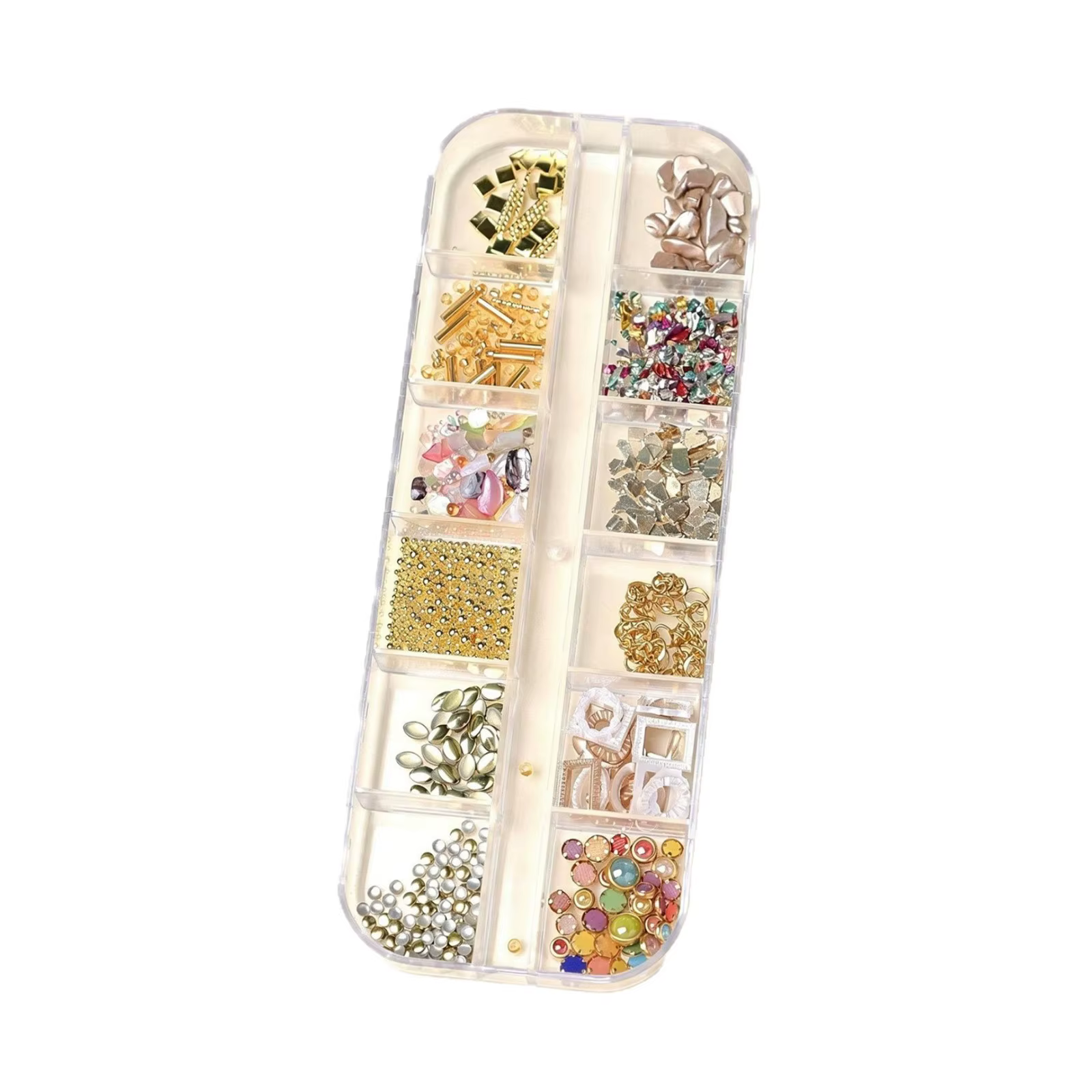 12 Grilles de Bijoux pour Ongles Style Rétro Mixte pour Décoration Artistique DIY