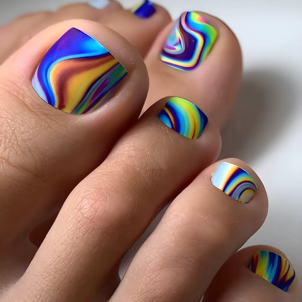 24 pièces Spice Girl faux ongles imprimé léopard