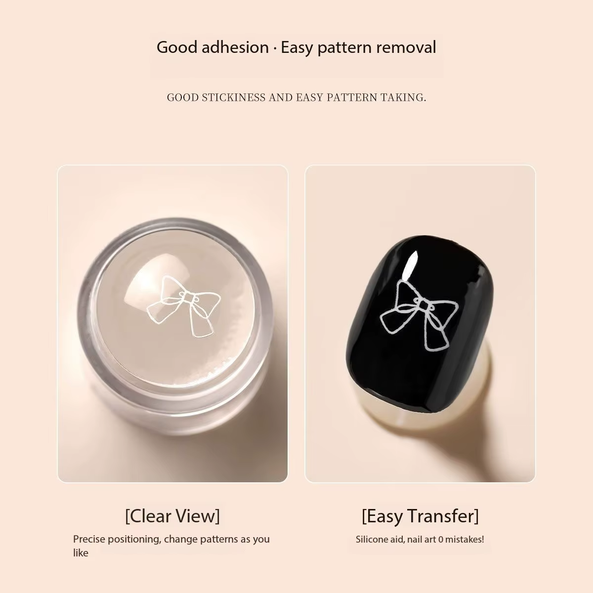 Kit d'outils de transfert imprimé effaçable en silicone Ga pour salon de manucure