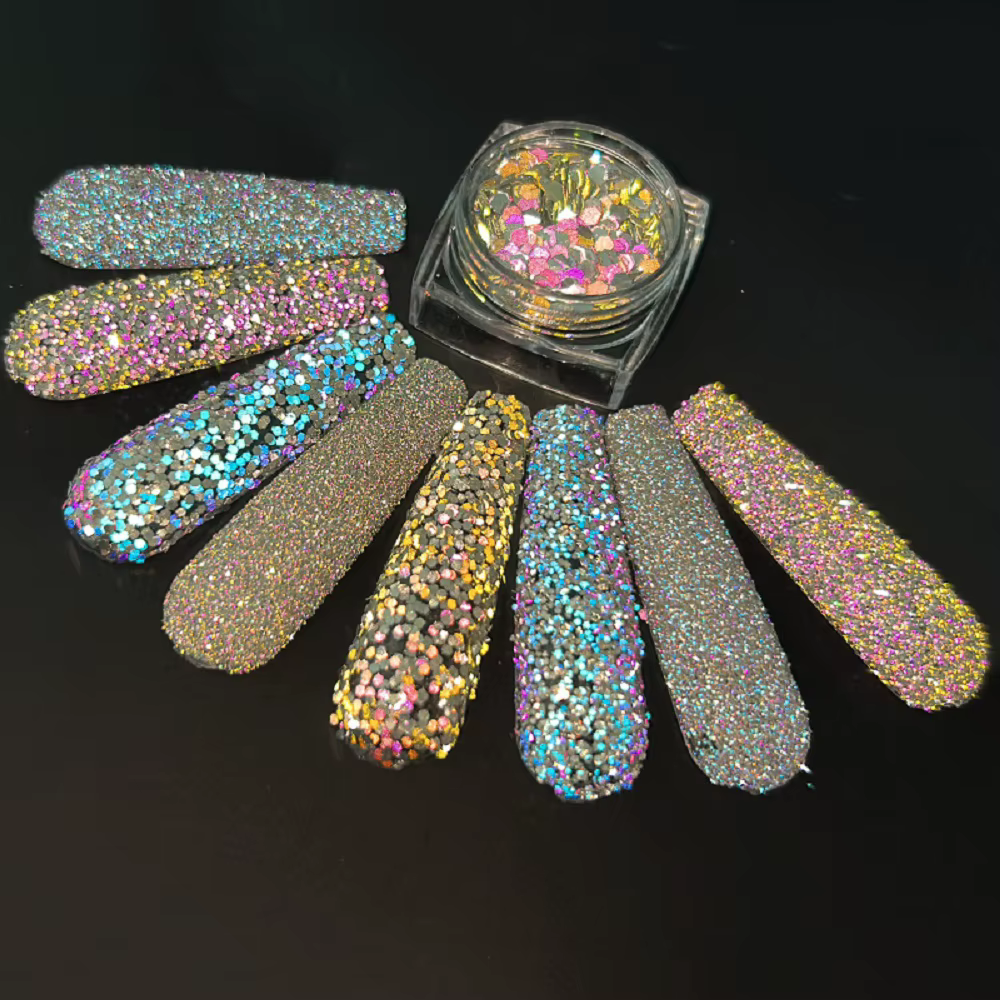 Poudre à ongles diamant réfléchissante