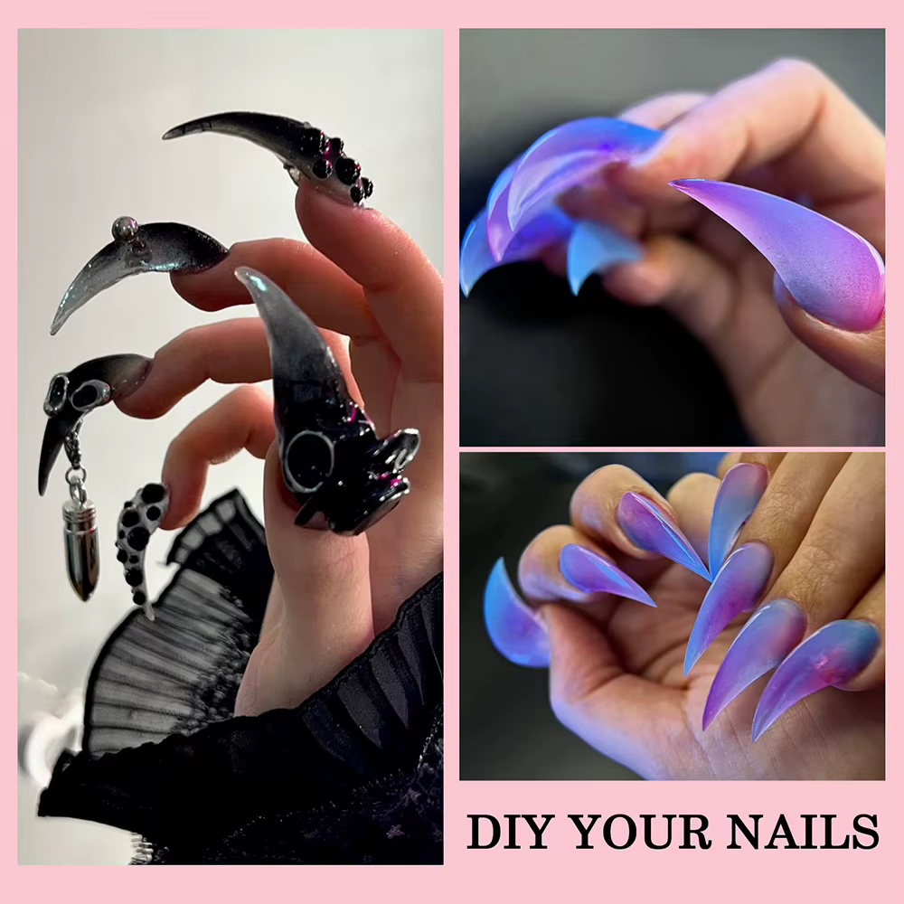 Ongles Stiletto incurvés
