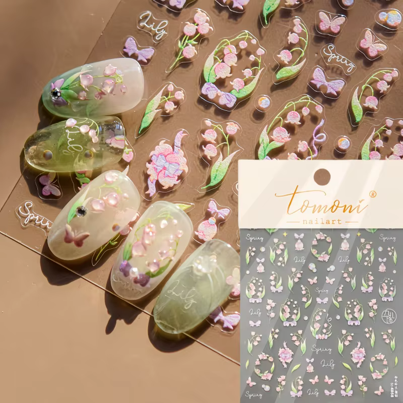 Tomoni-Autocollants japonais Nail Art