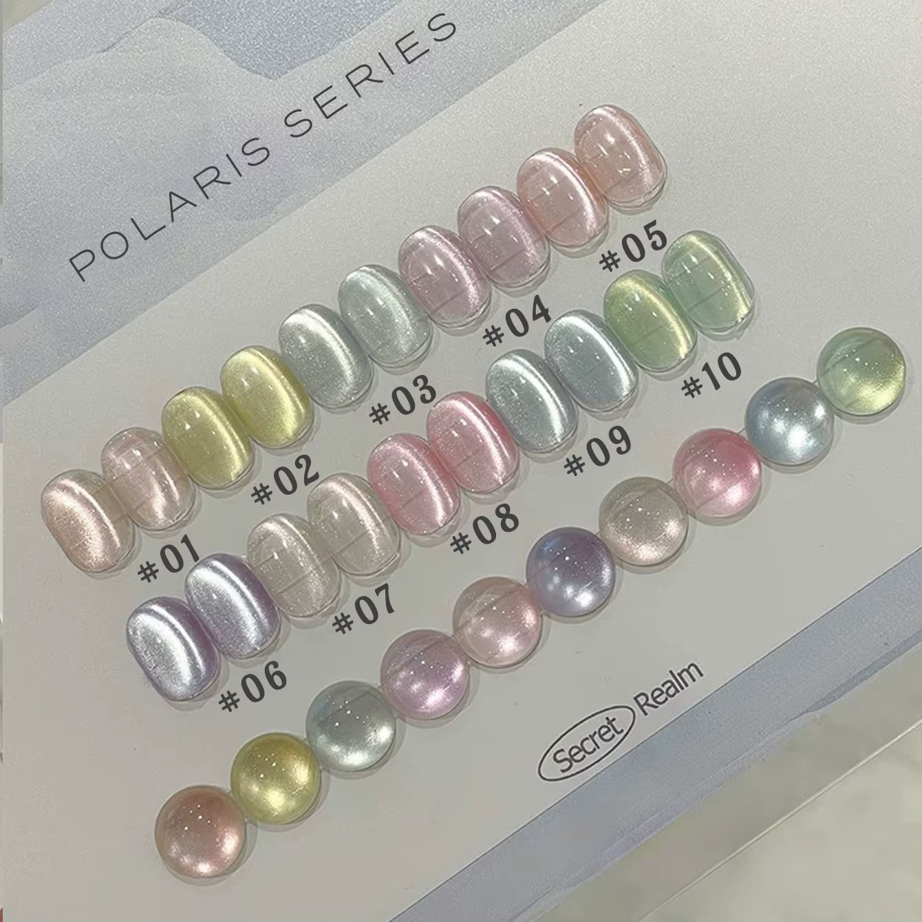 MIANEL 2026 – Nouvelle Collection Estivale : Vernis à Ongles Gel Effet Œil de Chat Soie Perles de Verre Exquises Polaris – Rose et Bleu