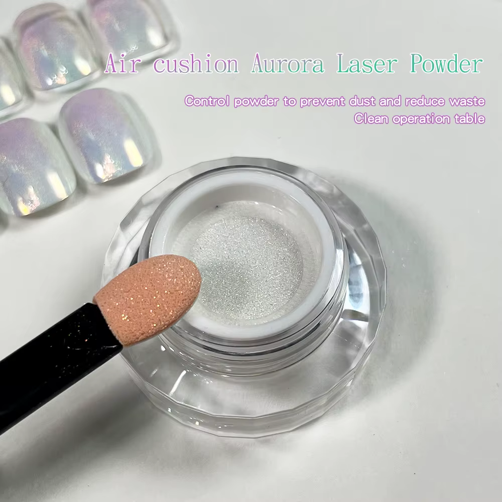 KANIU 0.2g/Pot Poudre à ongles effet miroir Aurora Moonlight Air Cushion