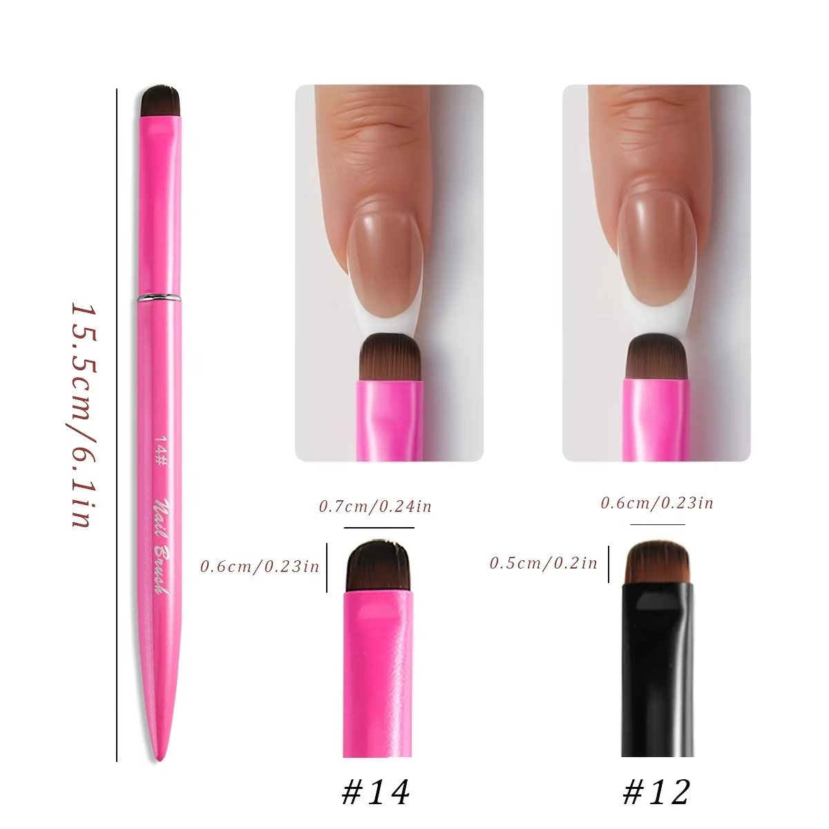 Brosse à ongles française avec tête