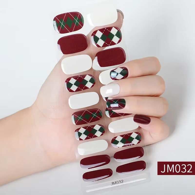 Autocollants pour ongles en gel semi-durcissant pour Noël
