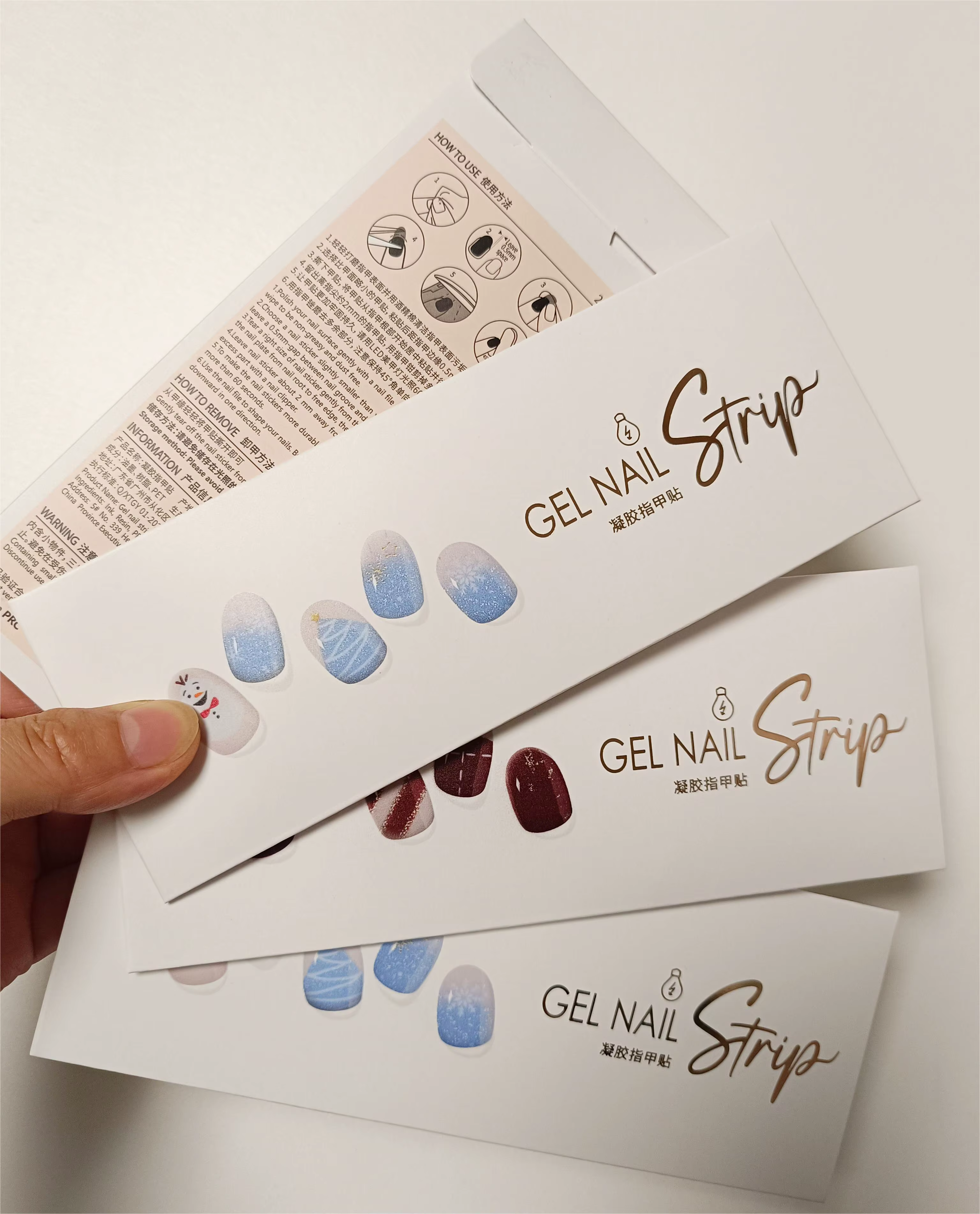 Autocollants pour ongles en gel semi-durcissant pour Noël