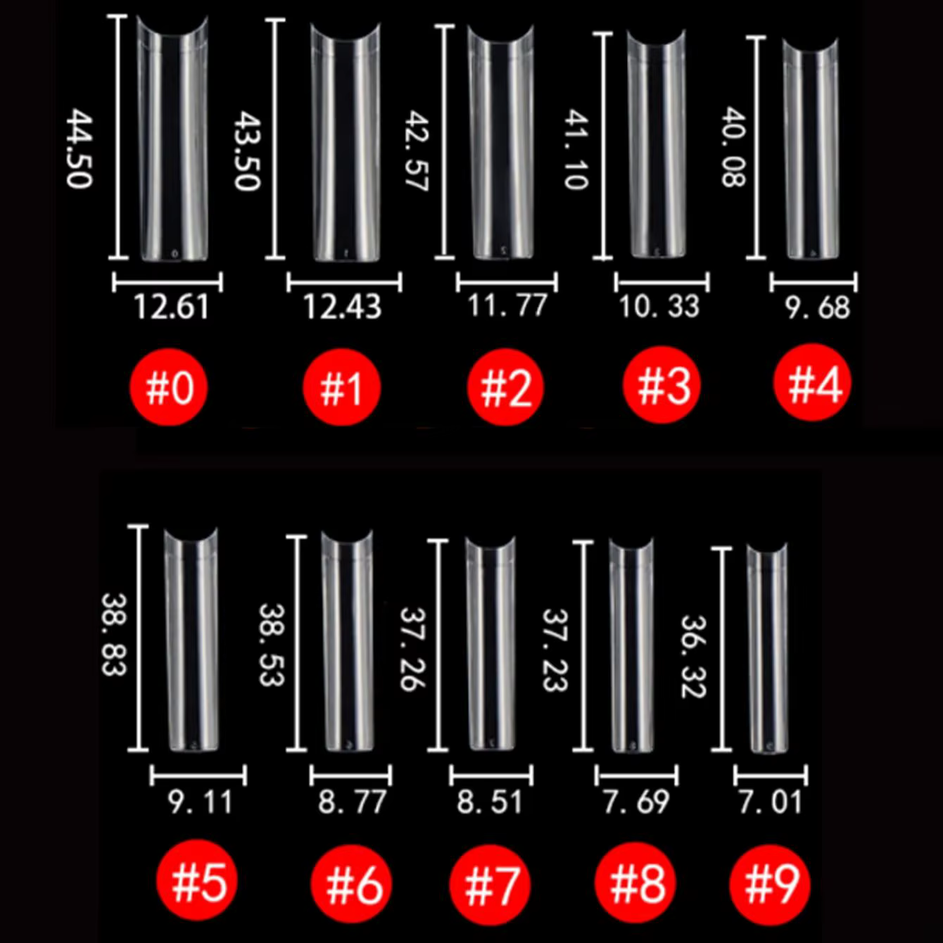 100 pièces/boîte XXL pointes d'ongles Extra droites longs cercueil carré faux ongles C incurvé ABS