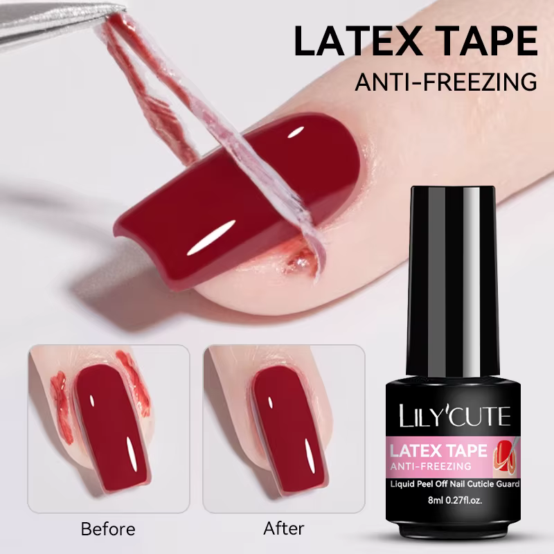 LILYCUTE 8ml Anti-gel bord des ongles Latex bande Gel vernis décollable liquide