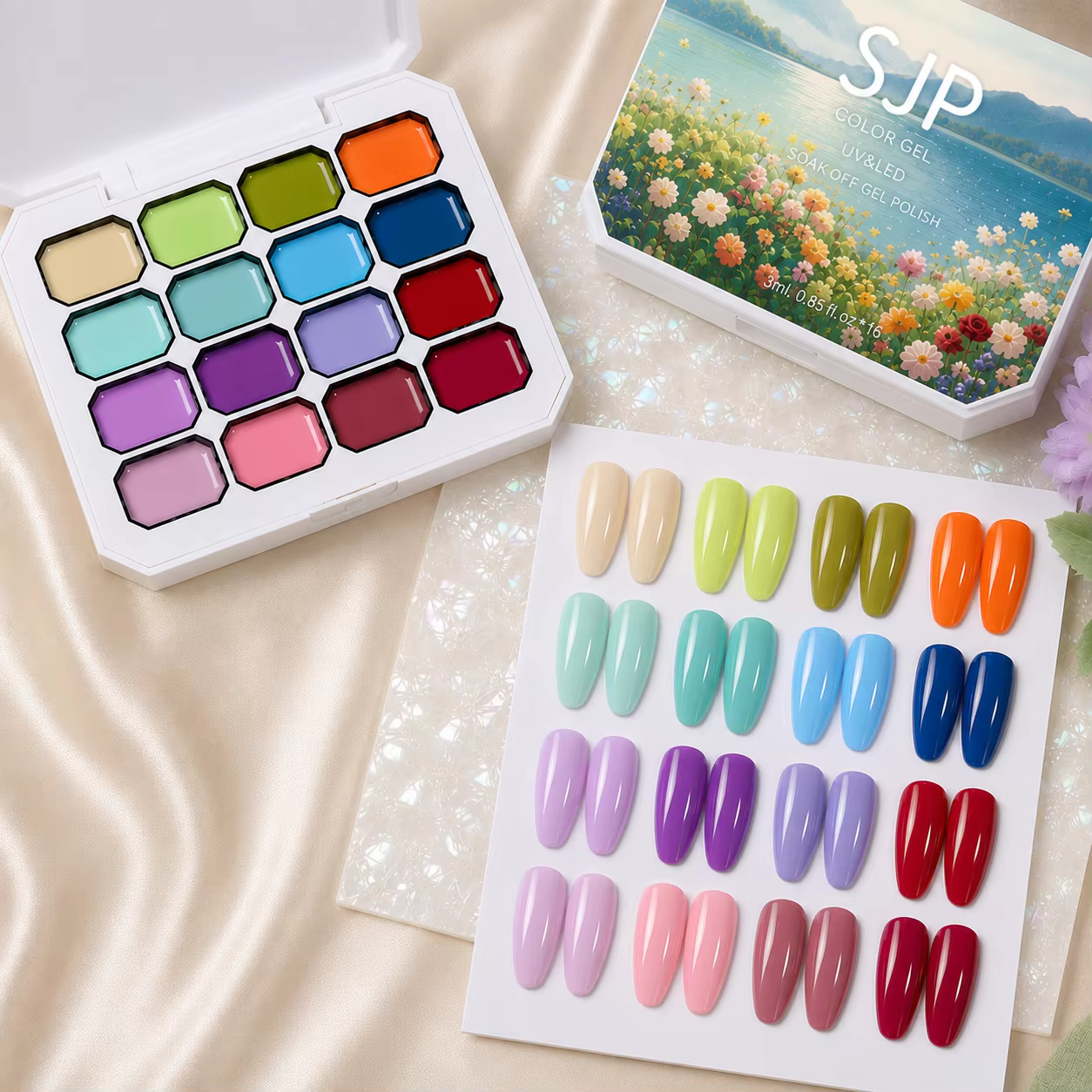Gel de peinture pour ongles 16 couleurs pour estompage