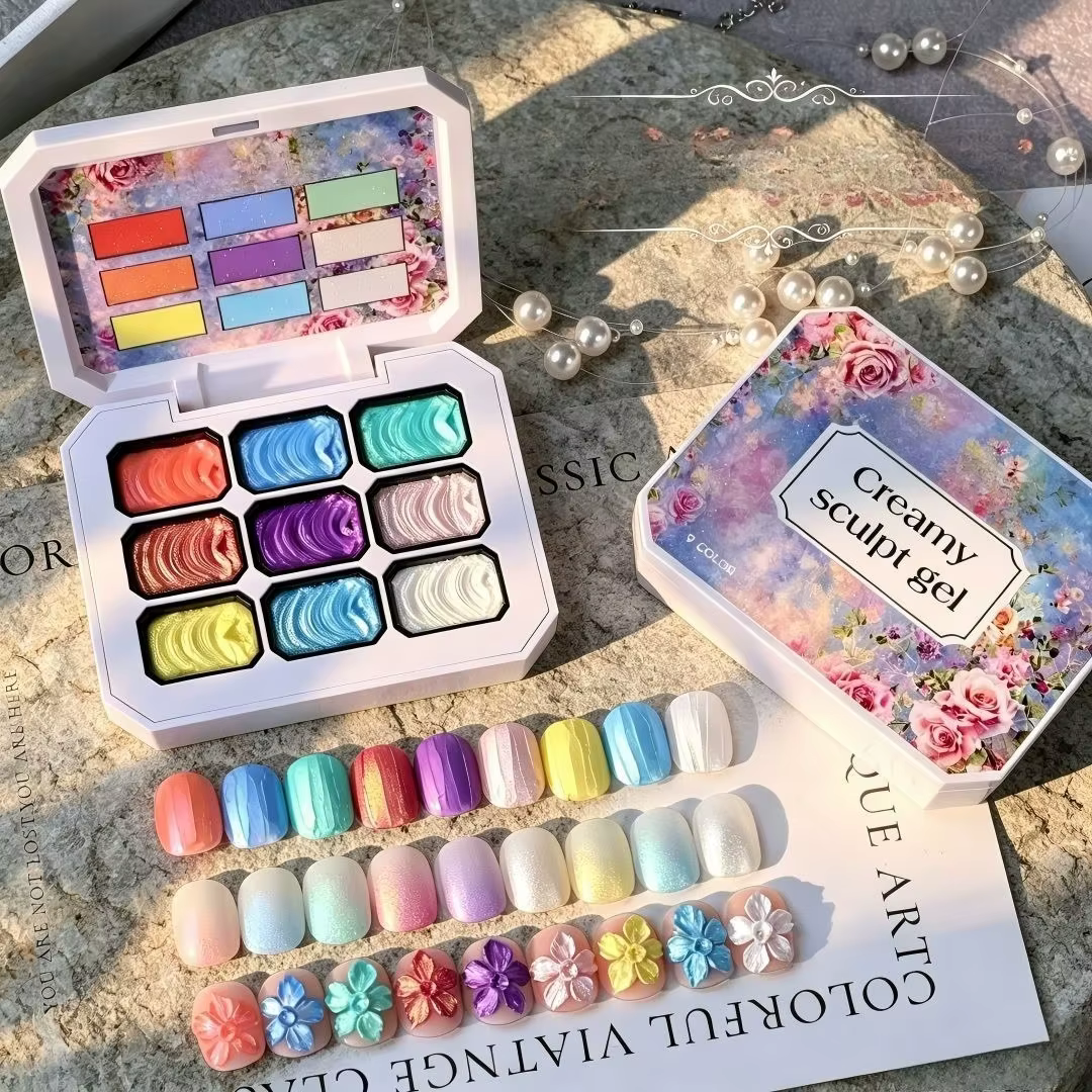 Gel de peinture nacré solide pour ongles
