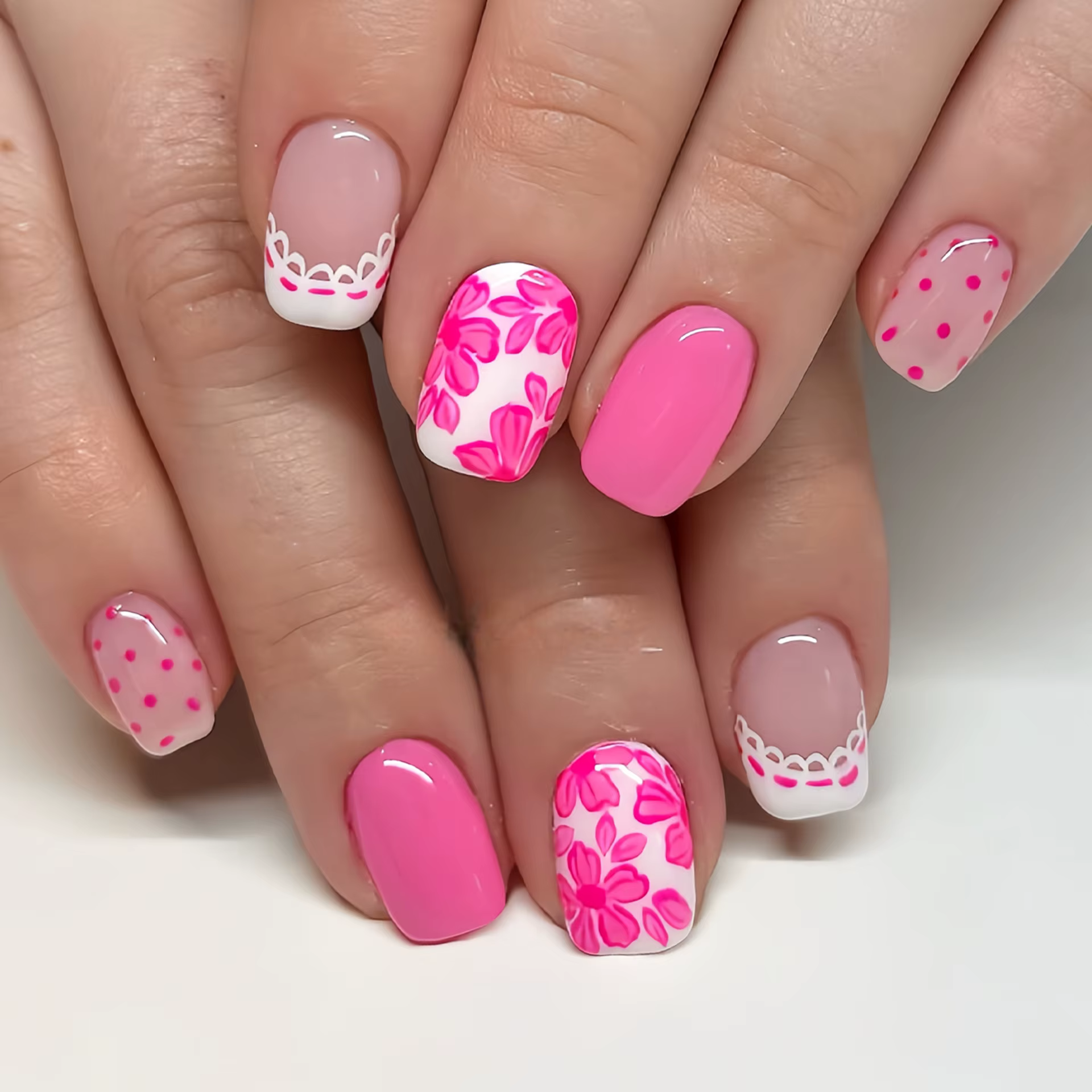 Faux ongles carrés courts pour femmes et filles