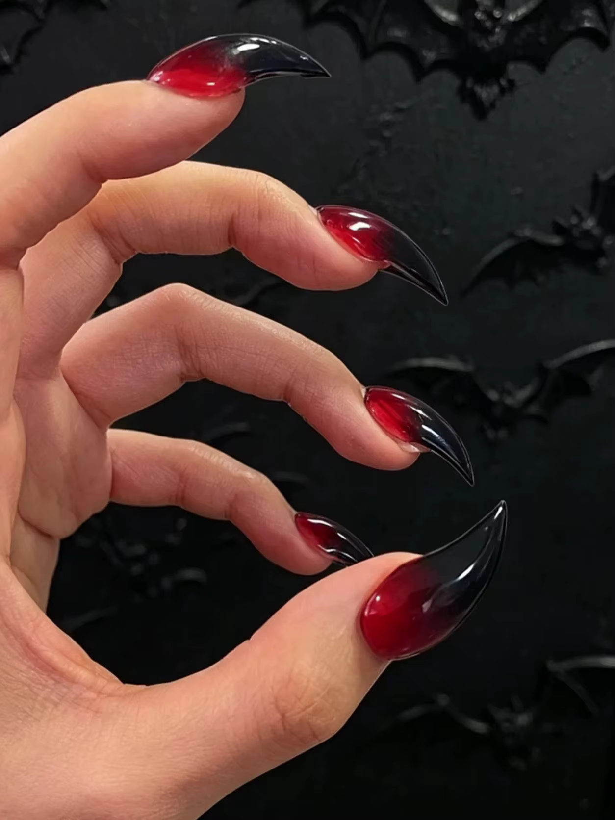 10 faux ongles longs et pointus en forme de griffes de dragon