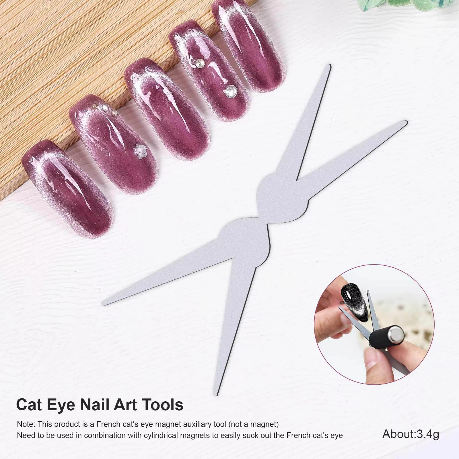 Aimant 3D pour ongles à Double tête
