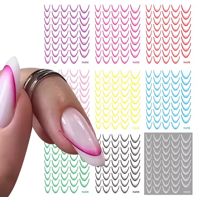 Autocollants pour Nail Art dégradé français