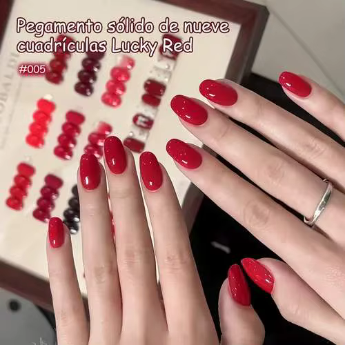 Ensemble de vernis à ongles rouge uni 9 couleurs