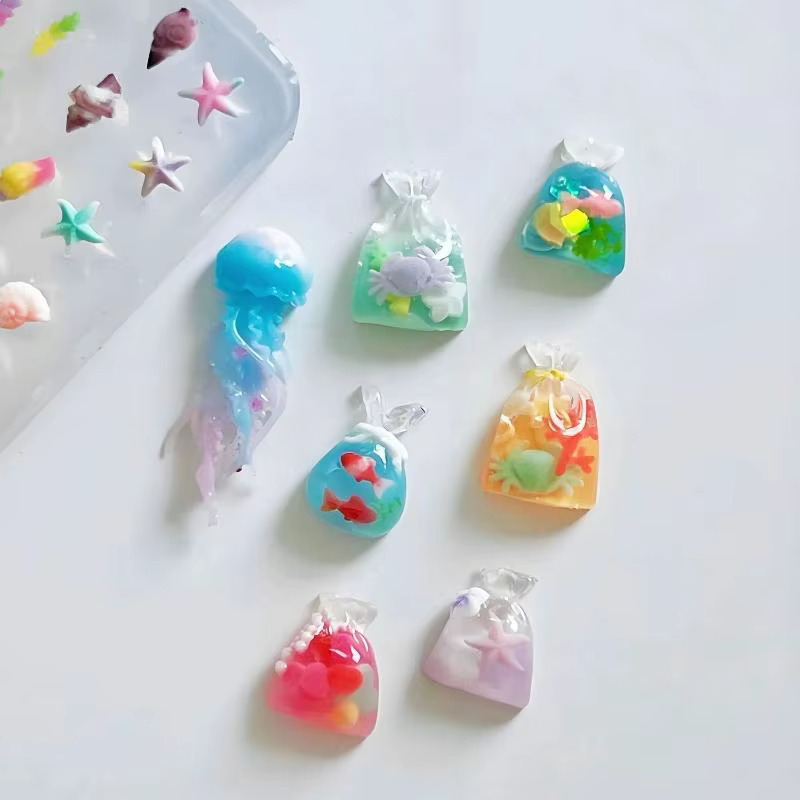 Moule à ongles en silicone transparent pour décoration d'ongles 3D DIY