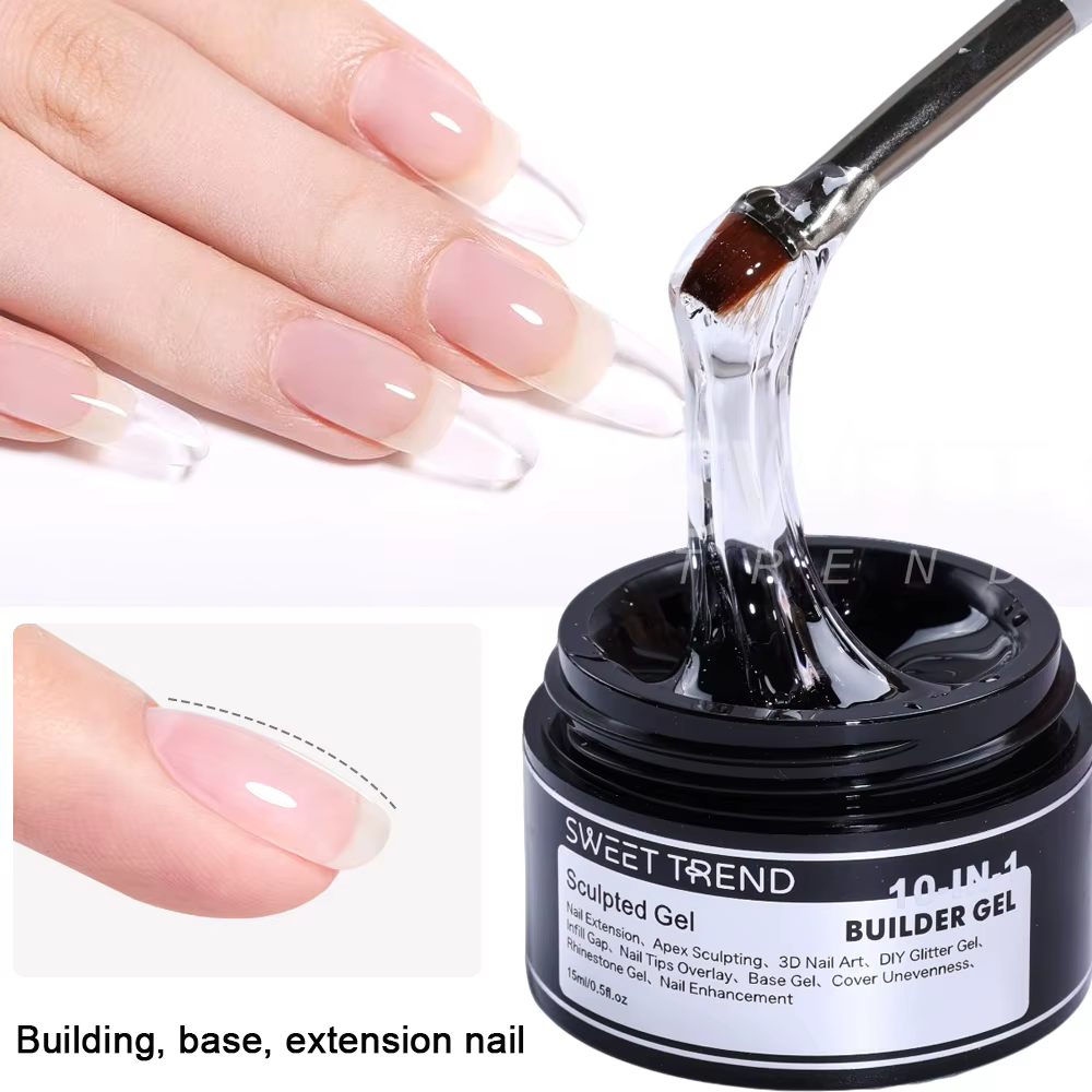 SWEET TREND - 6 couleurs 15ml Gel UV de construction transparent rose nude pour ongles