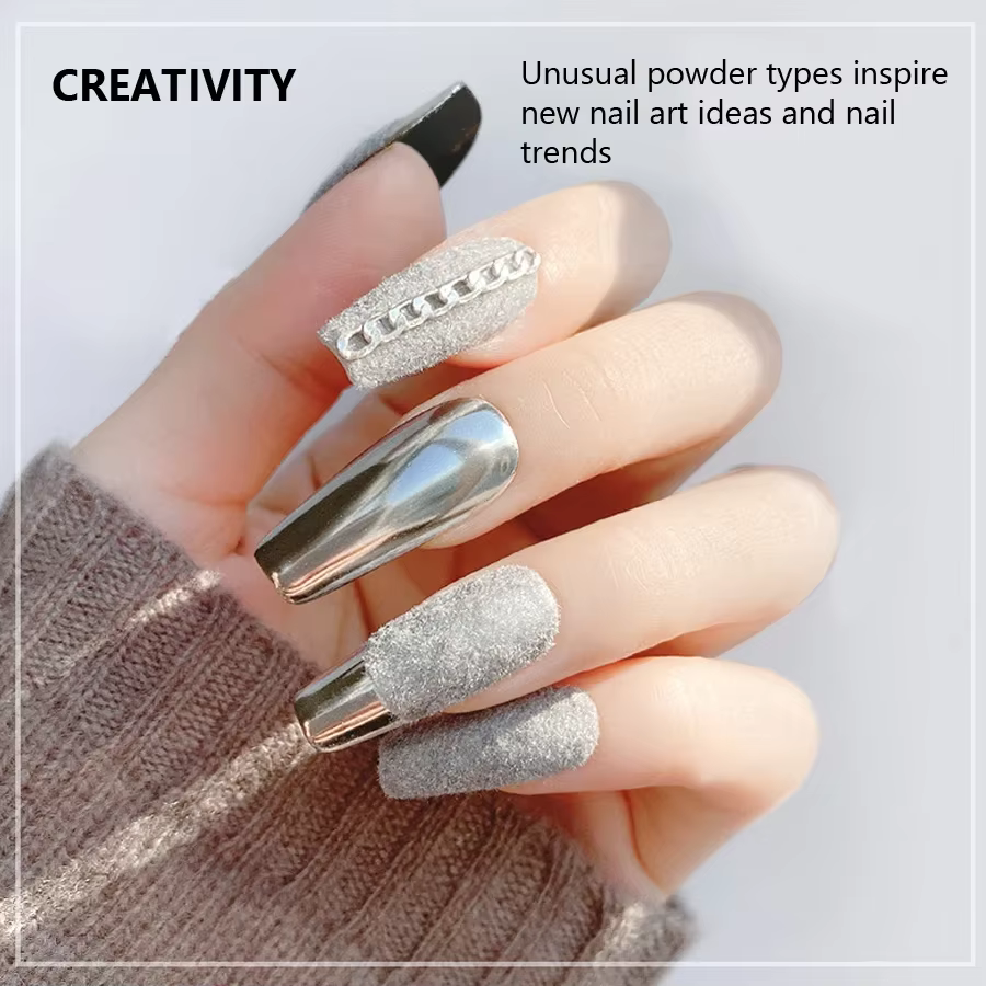 Poudre de flocage de Pigment de velours pour Nail Art