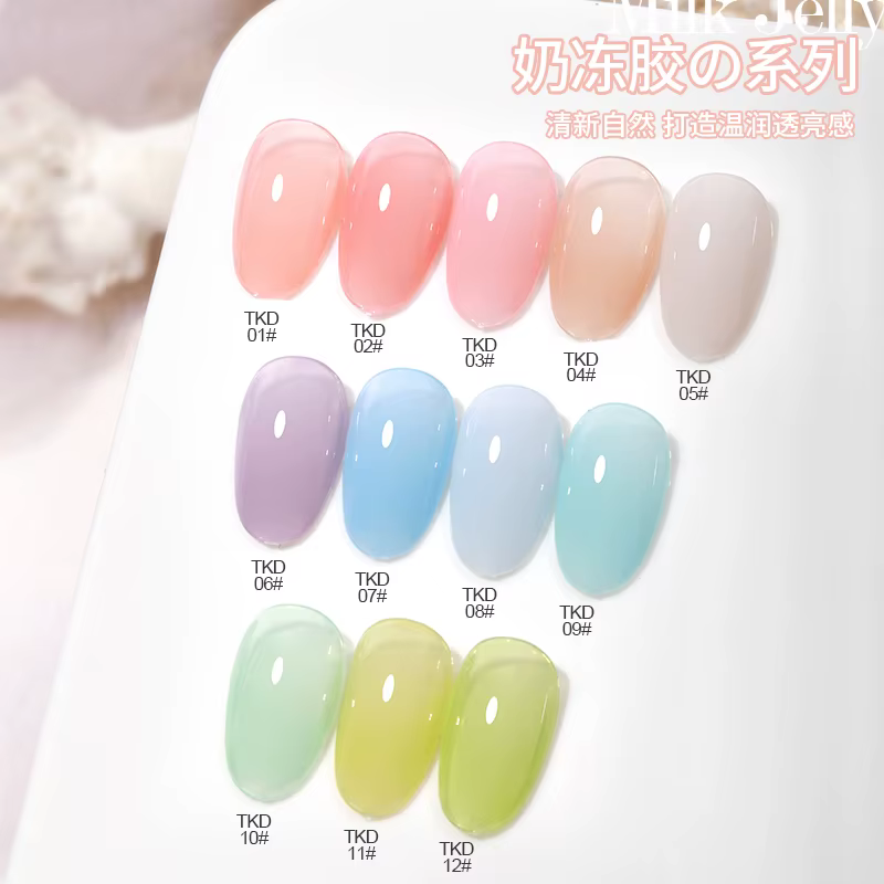 AS 15ml Gel de manucure blanc laiteux nu rose bleu Cyan Vernis Semi Permanent UV Gel
