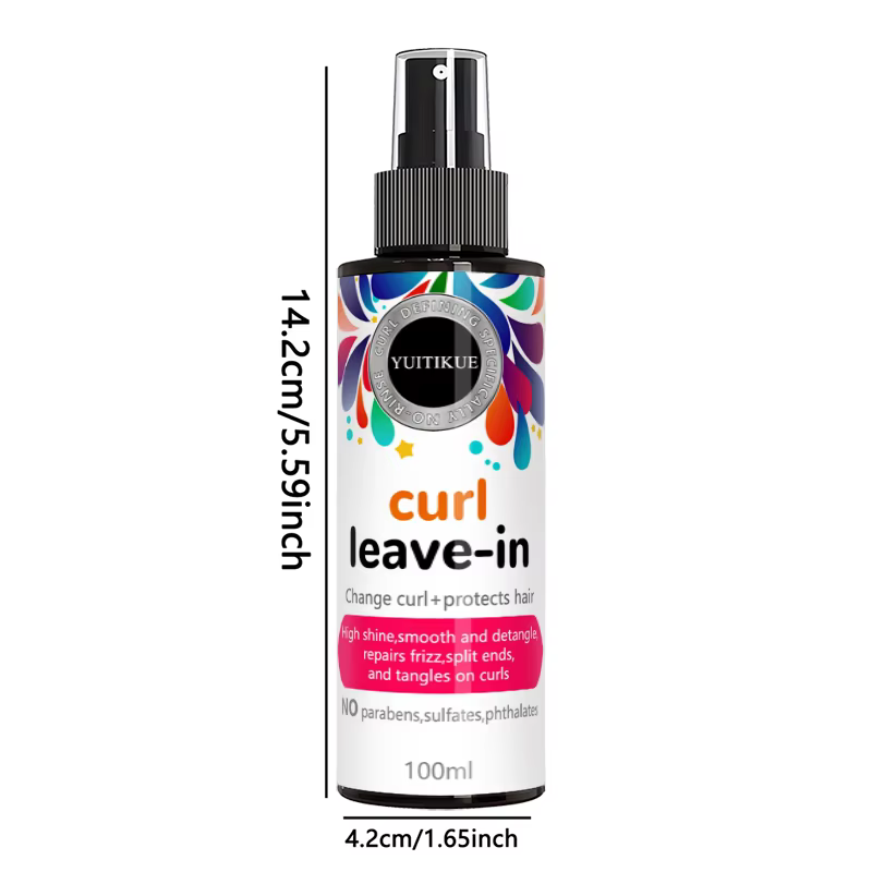 Après-shampooing Leave-in Curl, restaure les boucles et protège les cheveux, haute brillance, lisse et facile à peigner, répare les frisottis dans les boucles.