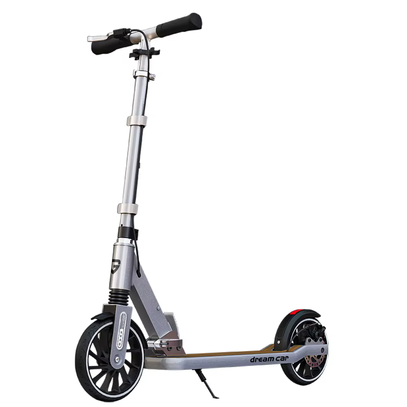 Trottinette à deux roues pour adultes de 5 à 15 ans, scooter à une jambe à hauteur réglable pour adolescents et enfants