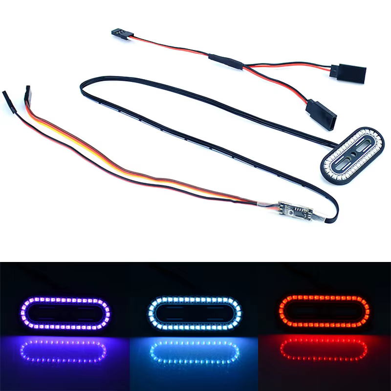 Feu arrière Flash pour voiture RC, plusieurs Modes, pour RC Traxxas Axial ARRMA MJXRC FMS YIKONG LOSI UDR Trx4 Scx10 Drift Car, bricolage