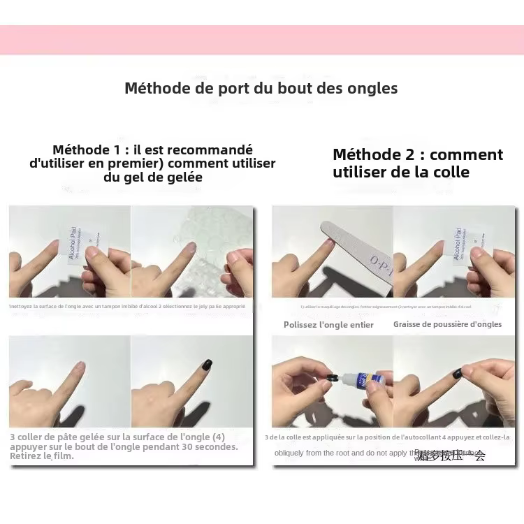 Y2k Spice Girl Fait À La Main Portable Ongles Noir Rose Doux Cool Nail Art Arc Amour Diamant Amande Faux