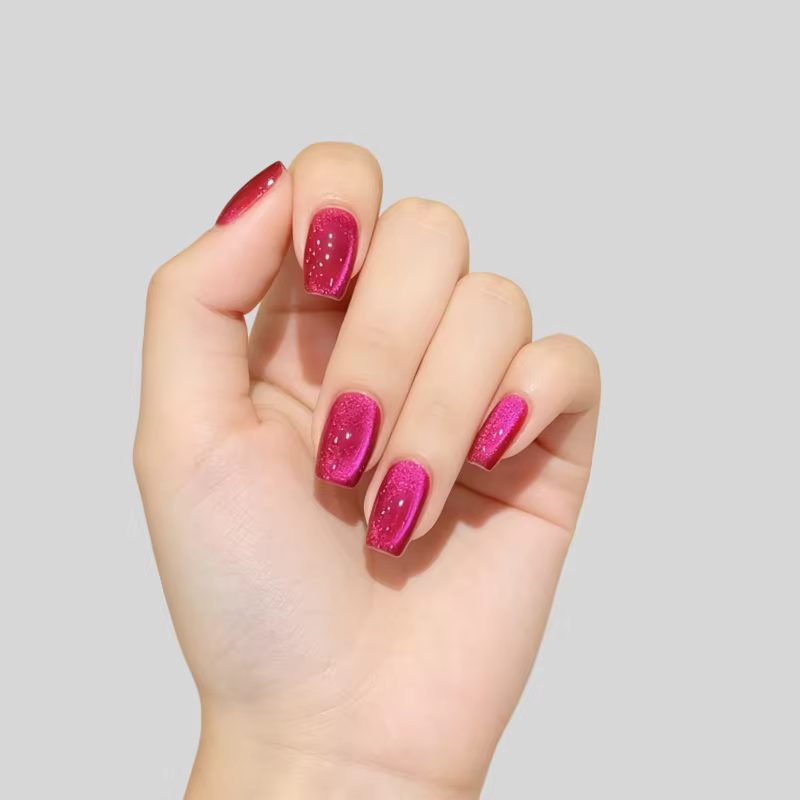 30 faux ongles de couleur unie